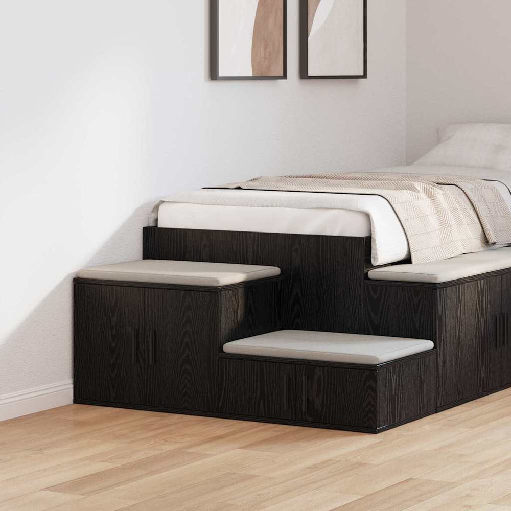 Juoda Saugojimo Spinta 108x41x40 cm Iš Inžinerinės Medienos