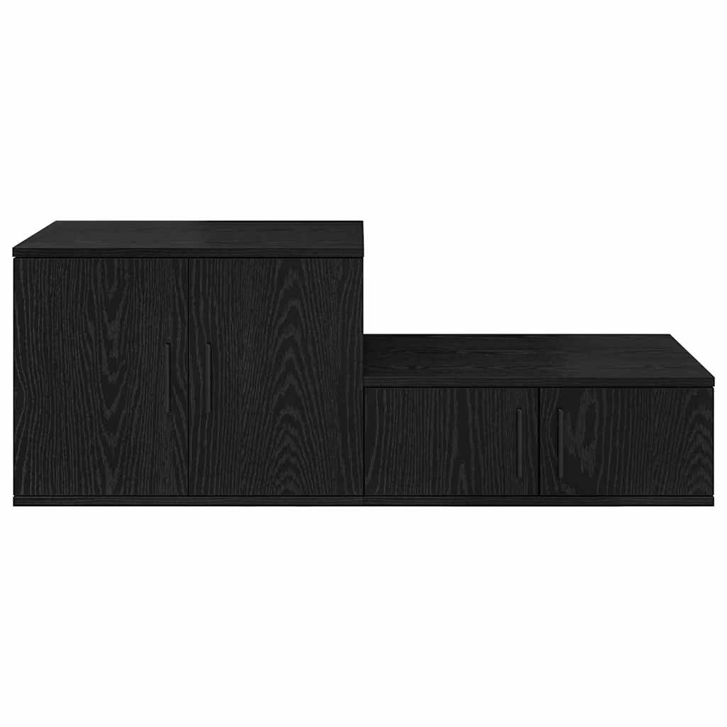 Juoda Saugojimo Spinta 108x41x40 cm Iš Inžinerinės Medienos