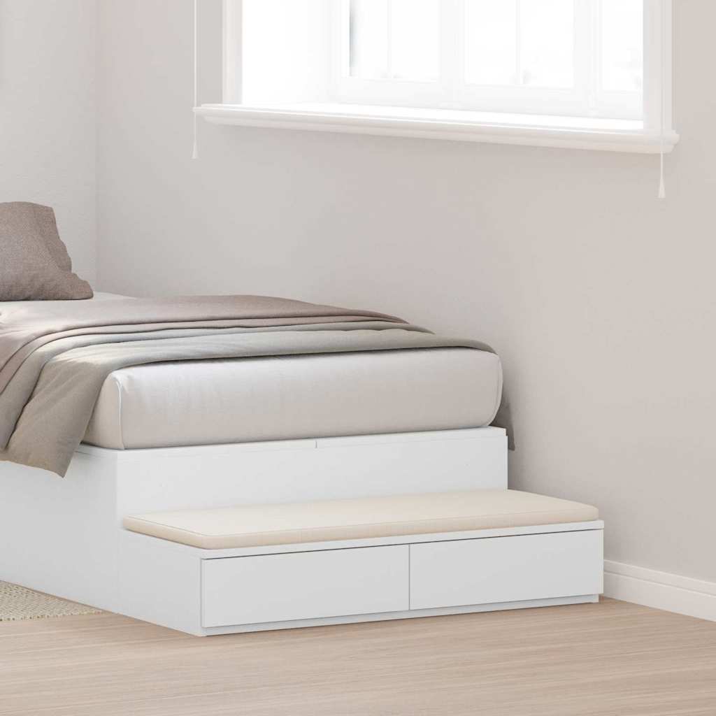 Bed Drawers White 100 x 36.5 x 16.5 cm Engineered Wood
