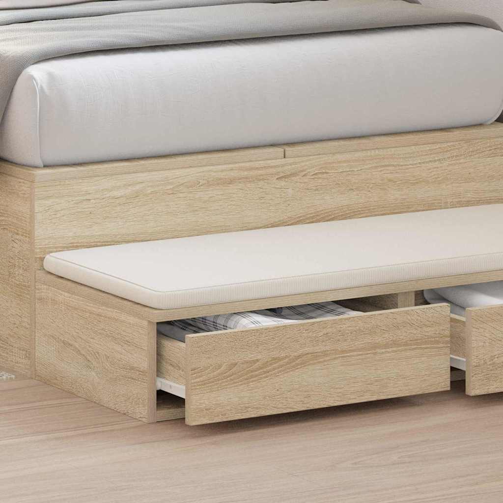 Bed Drawers with Sonoma Oak Drawer 100 x 36.5 x 16.5 cm