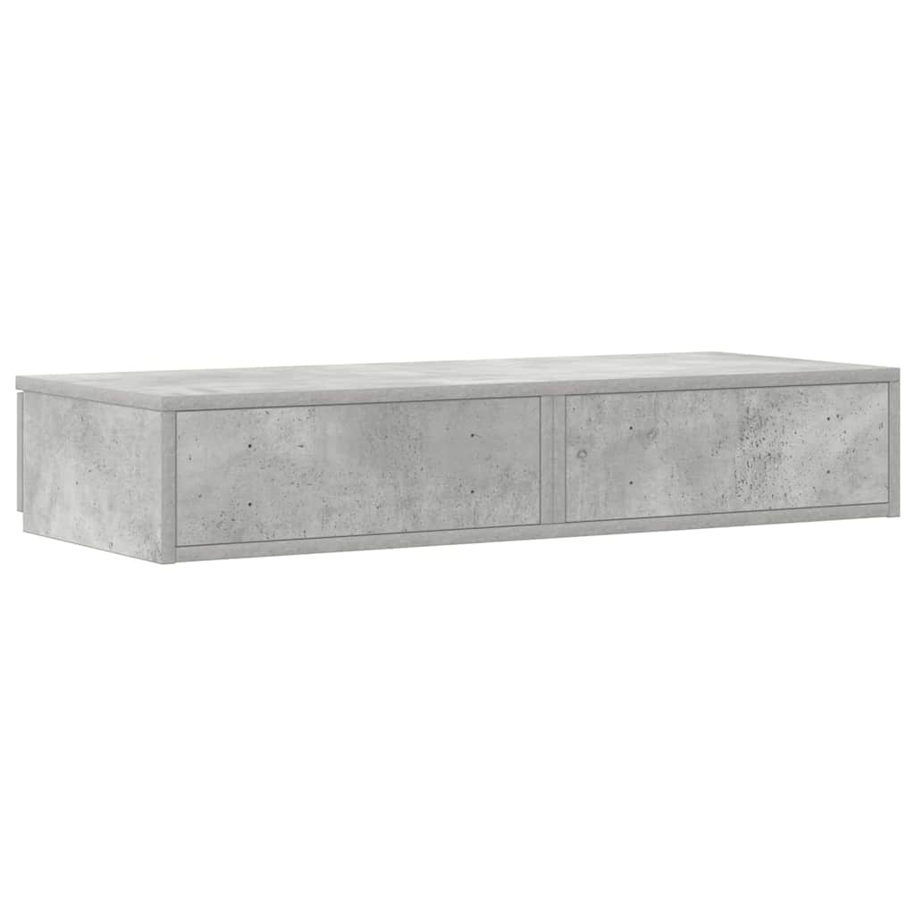 Gultas atvilktne ar riteņiem, betona pelēka, 100x36,5x16,5 cm