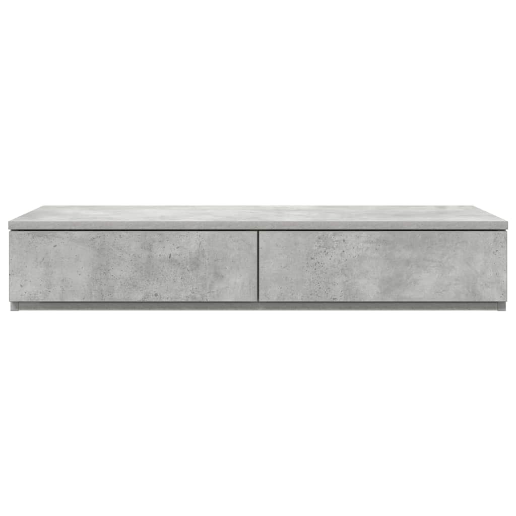 Gultas atvilktne ar riteņiem, betona pelēka, 100x36,5x16,5 cm