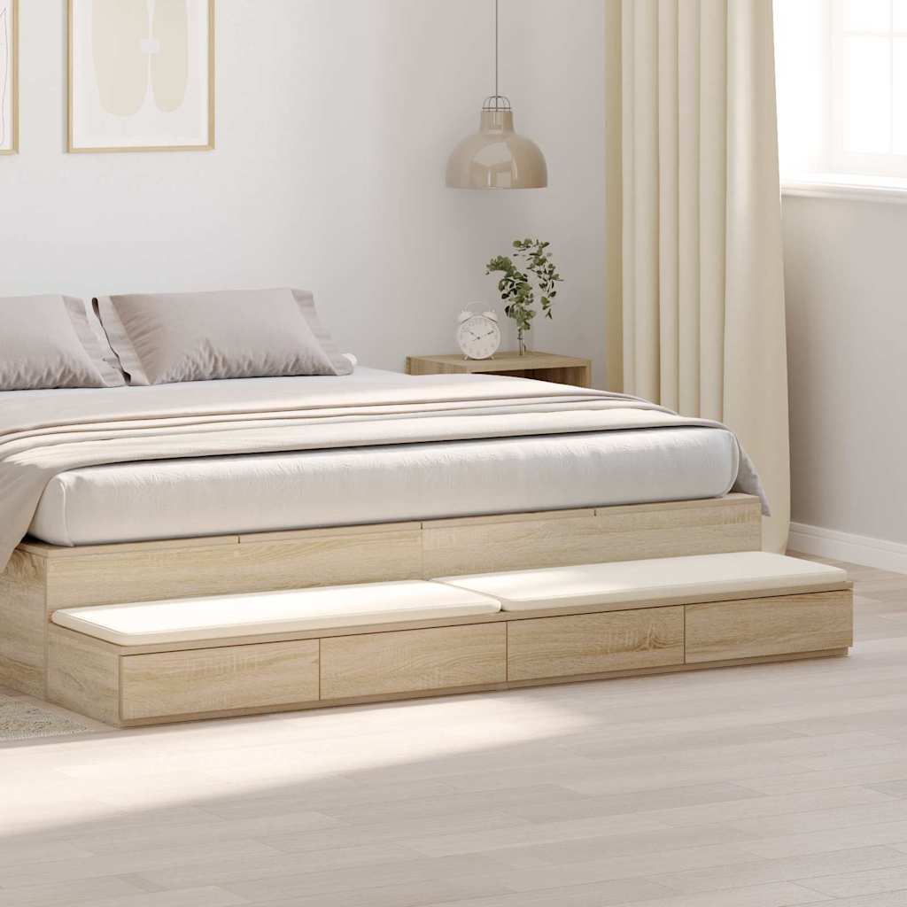 Bed drawers with drawer Sonoma oak 200 x 36.5 x 16.5 cm