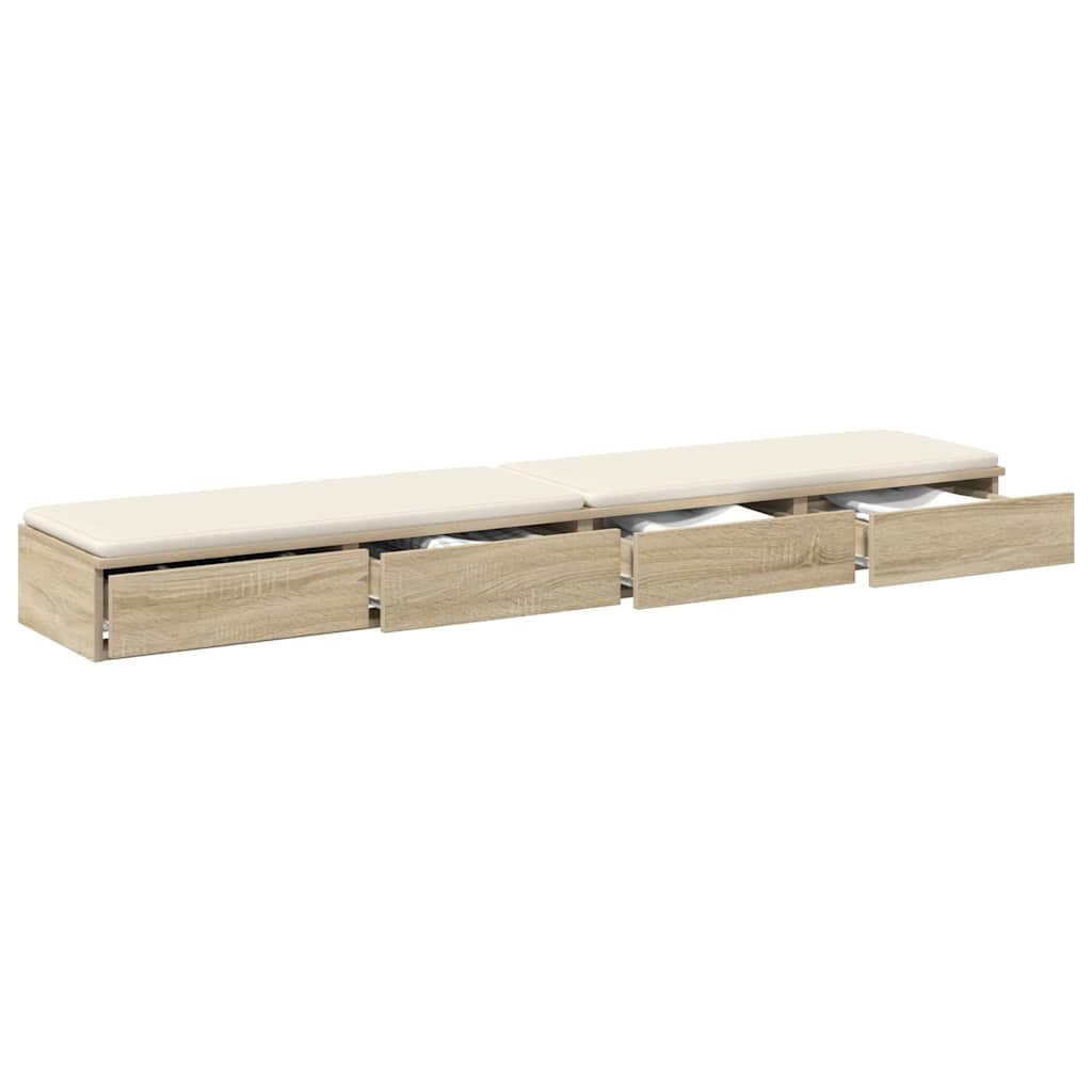 Bed drawers with drawer Sonoma oak 200 x 36.5 x 16.5 cm
