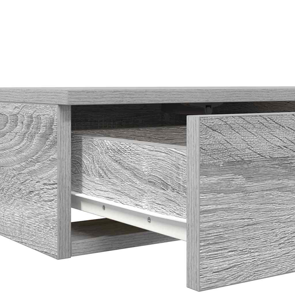 Lovos stalčiai su stalčių Pilkas Sonoma 80 x 36,5 x 16,5 cm