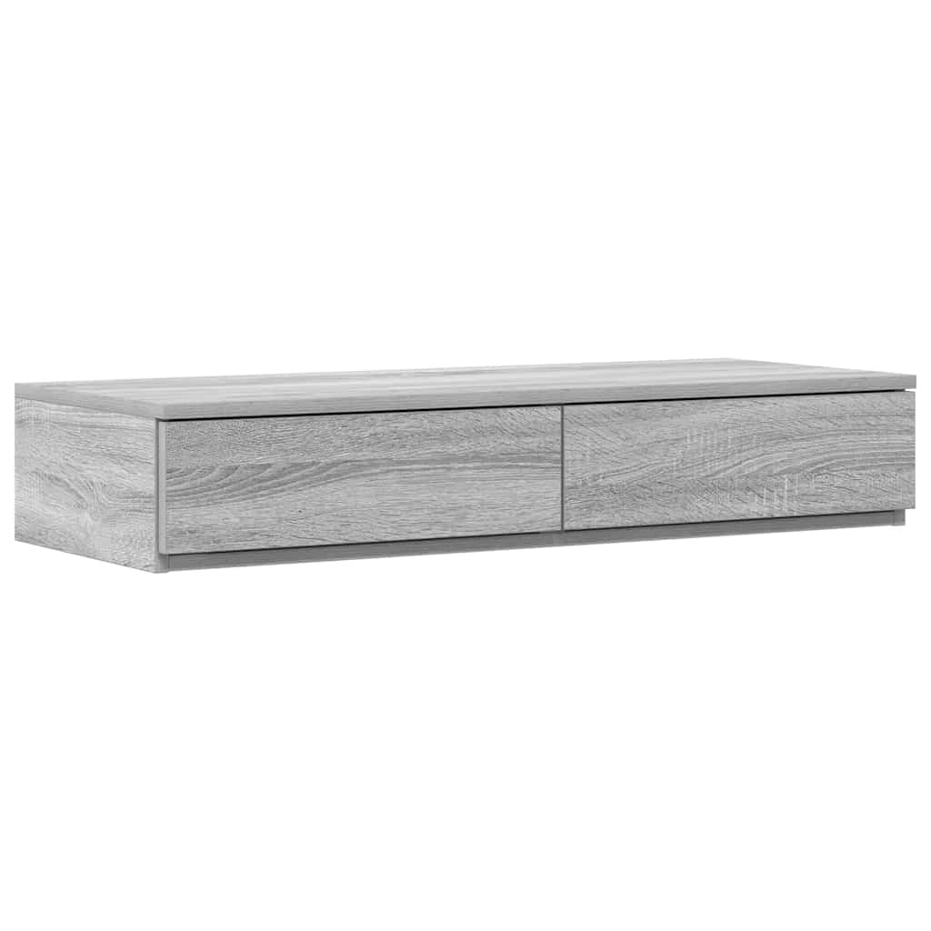 Lovos stalčiai su stalčių Pilkas Sonoma 80 x 36,5 x 16,5 cm