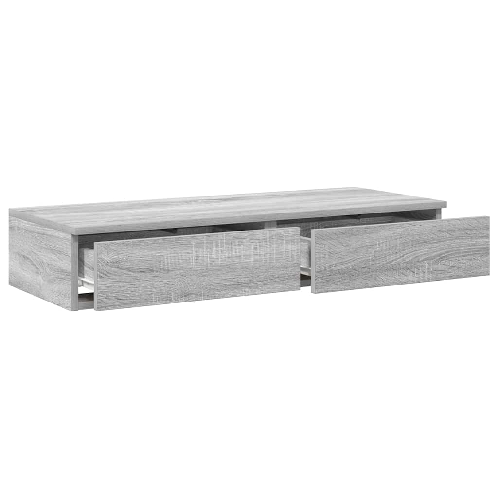 Lovos stalčiai su stalčių Pilkas Sonoma 80 x 36,5 x 16,5 cm