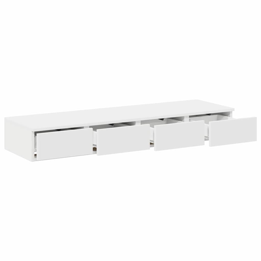 Lovos stalčiai Balta 120 x 36,5 x 16,5 cm Apdirbta mediena