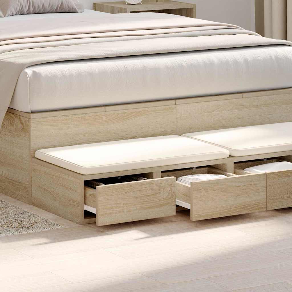 Bed drawer with drawer Sonoma oak 120 x 36.5 x 16.5 cm