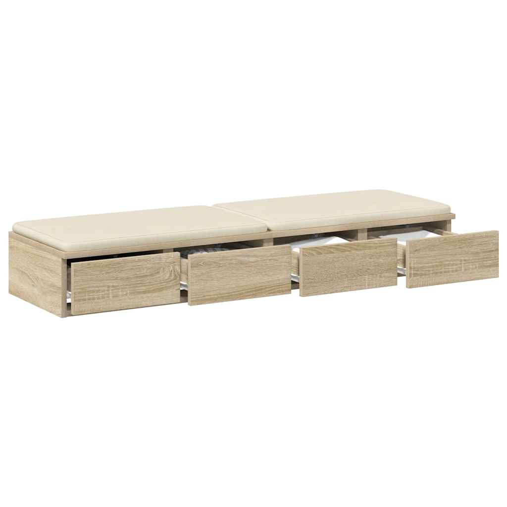 Bed drawer with drawer Sonoma oak 120 x 36.5 x 16.5 cm