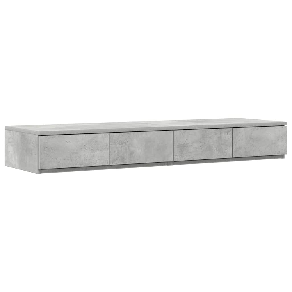Bed drawers with drawers Concrete grey 120 x 36.5 x 16.5 cm