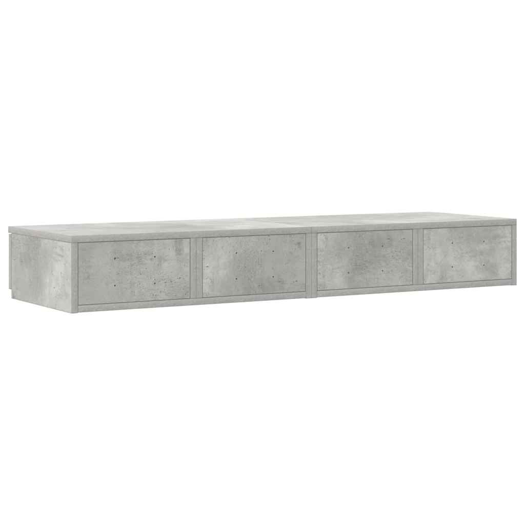 Bed drawers with drawers Concrete grey 120 x 36.5 x 16.5 cm