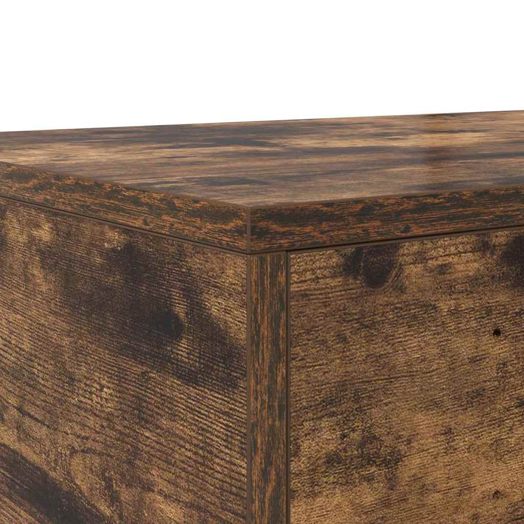 Lovos stalčiai su stalčių Rūkyta ąžuolas 120 x 36,5 x 16,5 cm