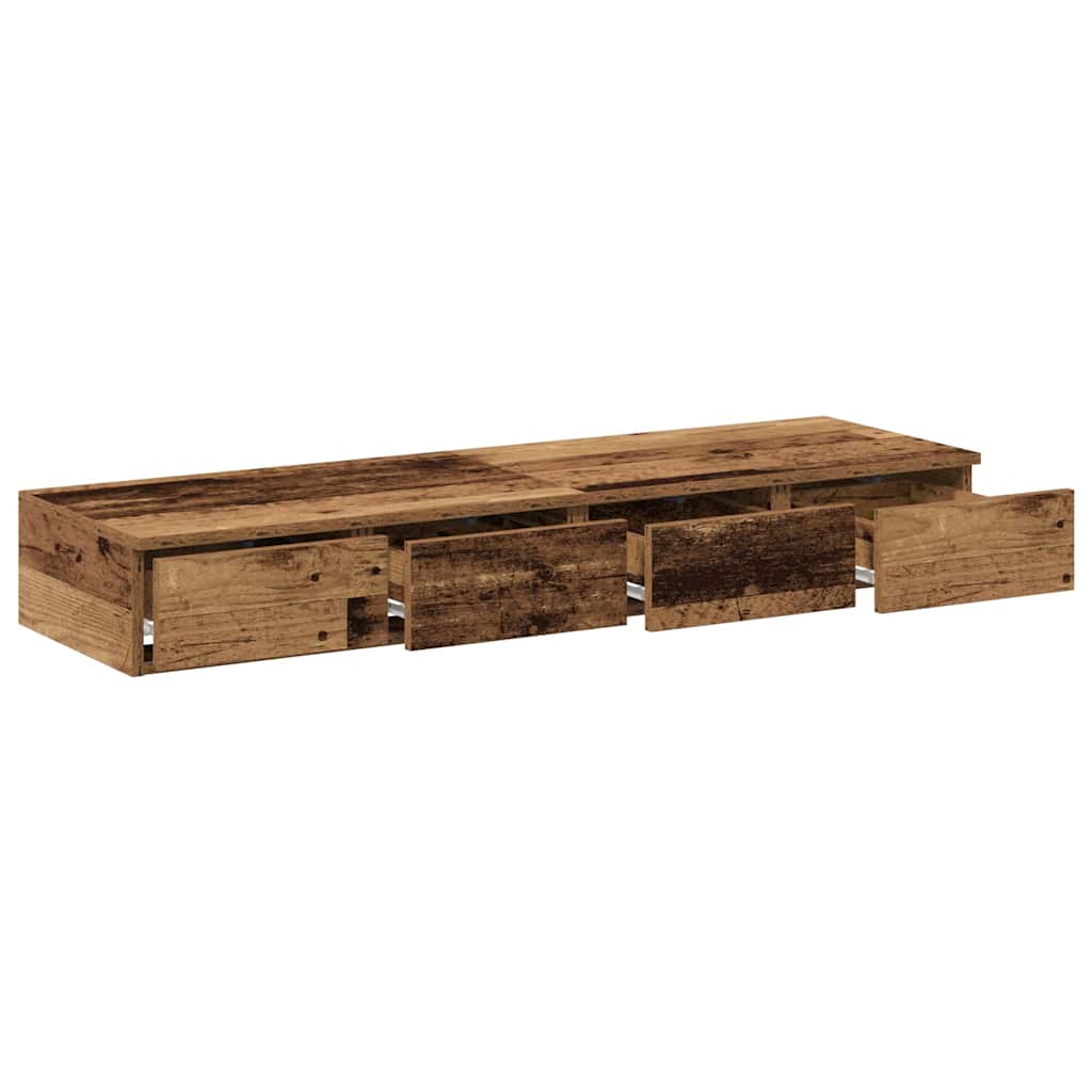 Bed drawers with drawers Old Wood 120 x 36.5 x 16.5 cm