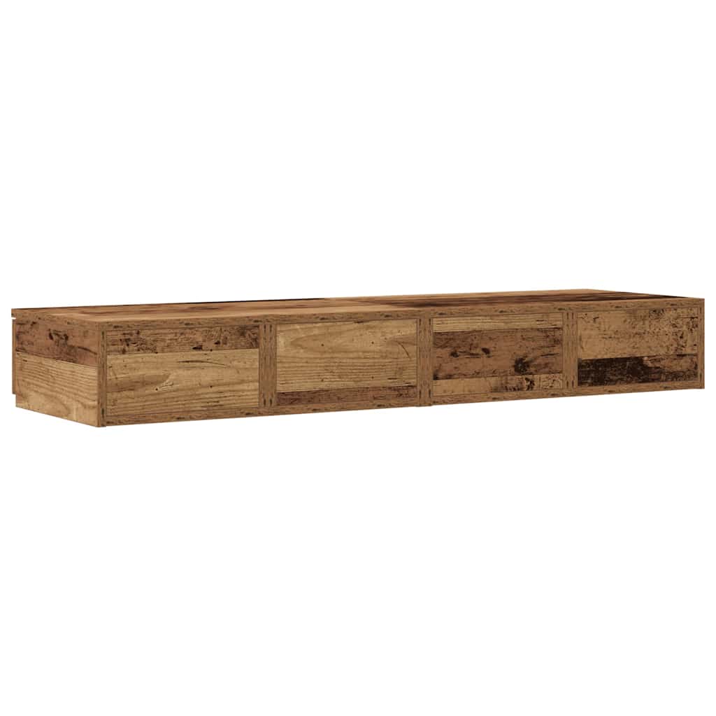 Bed drawers with drawers Old Wood 120 x 36.5 x 16.5 cm