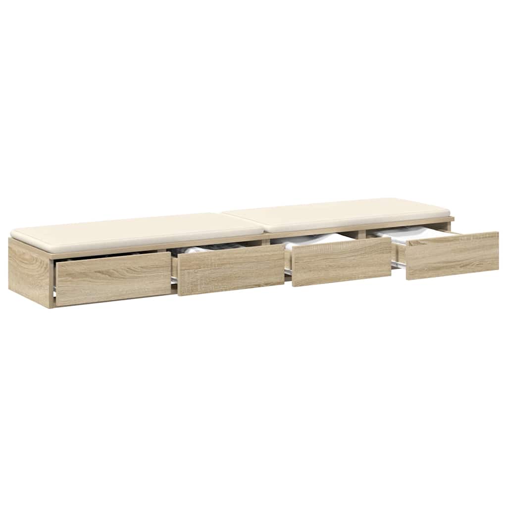 Bed drawers with drawer Sonoma oak 140 x 36.5 x 16.5 cm