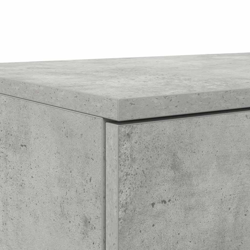 Lovos stalčiai su stalčių Betono pilka 150 x 36,5 x 16,5 cm
