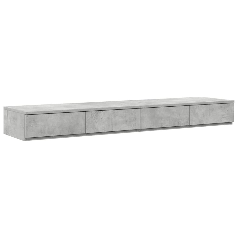 Lovos stalčiai su stalčių Betono pilka 150 x 36,5 x 16,5 cm
