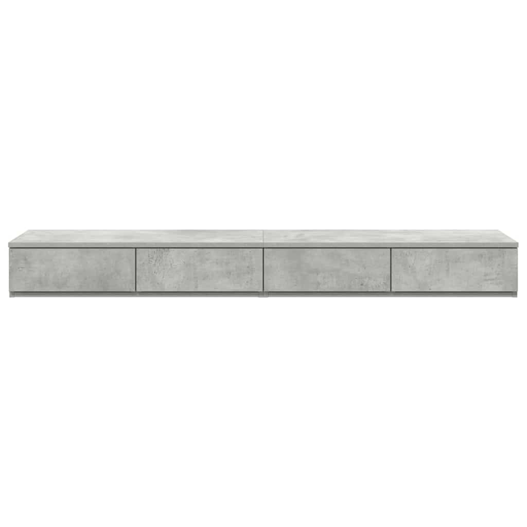 Lovos stalčiai su stalčių Betono pilka 150 x 36,5 x 16,5 cm
