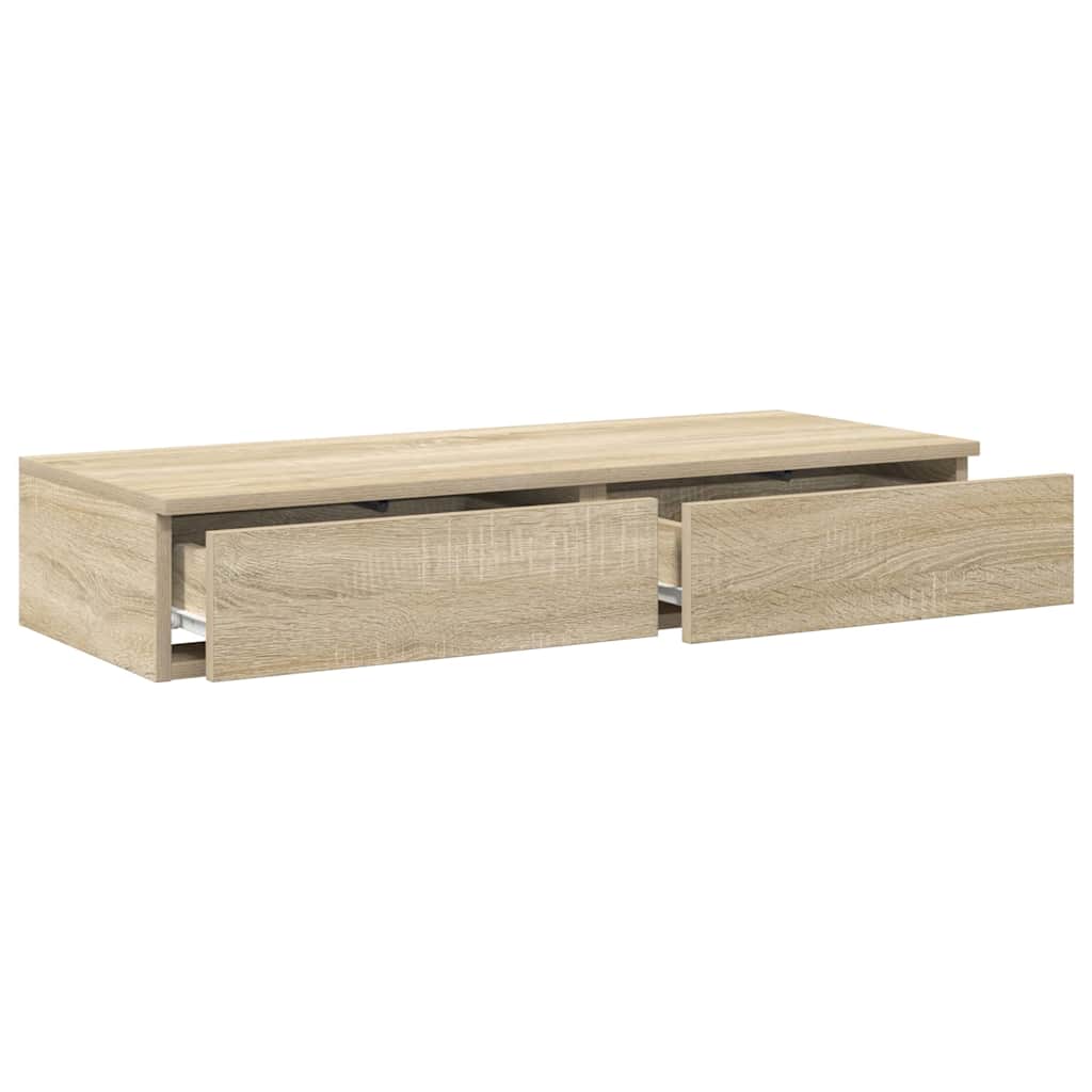Lovos stalčiai su stalčių Sonoma ąžuolas 75 x 36,5 x 16,5 cm
