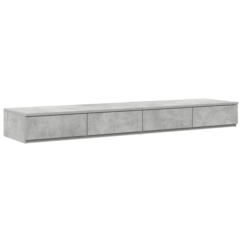 Lovos stalčiai su stalčių Betono pilka 160 x 36,5 x 16,5 cm