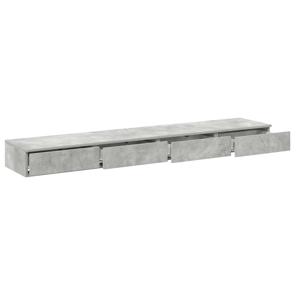 Bed Drawers with Drawer Concrete Grey 180 x 36.5 x 16.5 cm