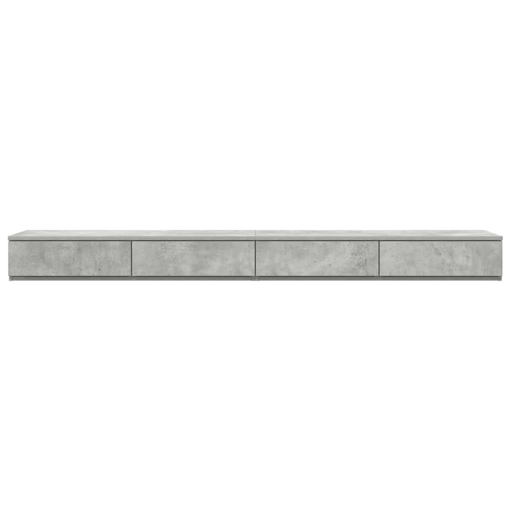 Bed Drawers with Drawer Concrete Grey 180 x 36.5 x 16.5 cm
