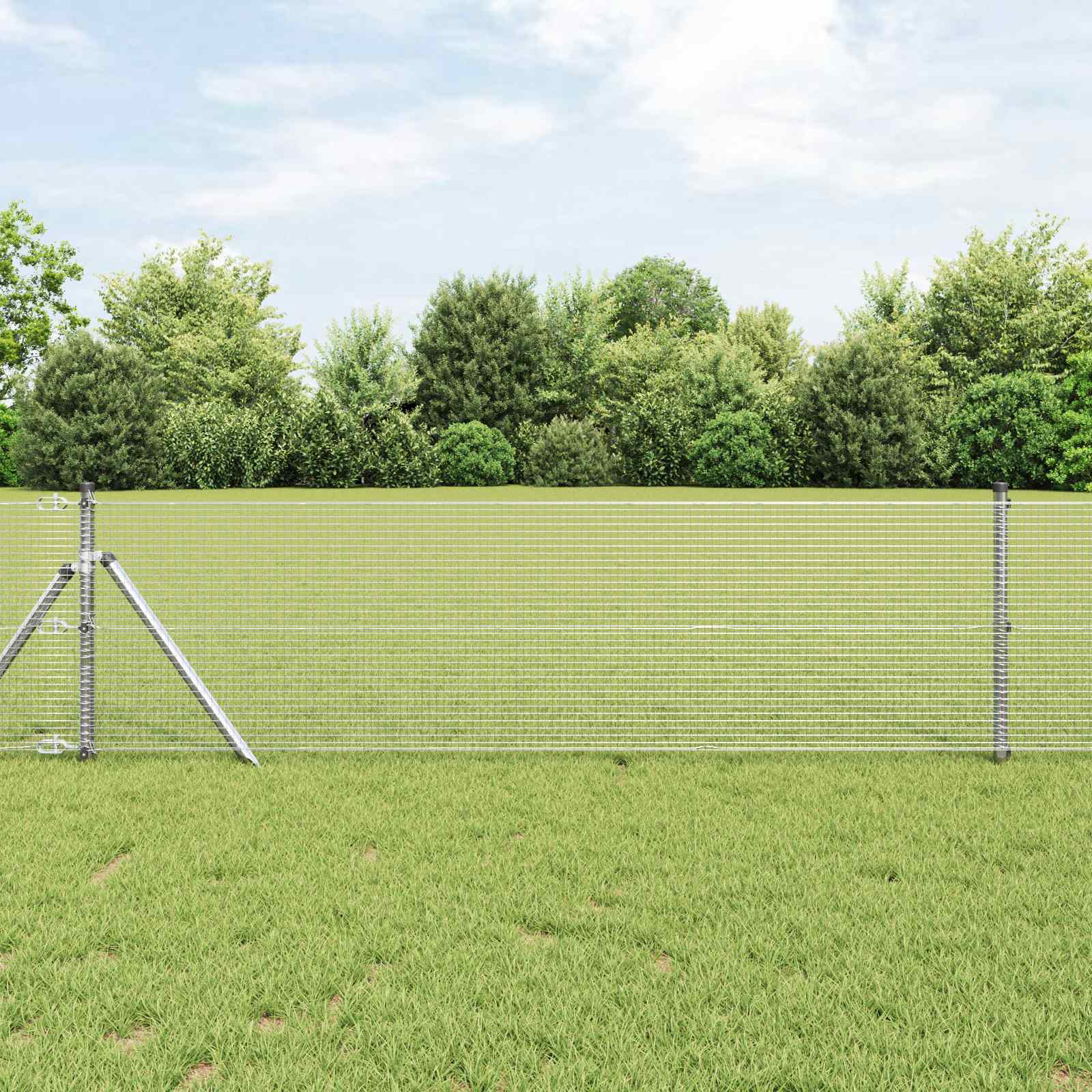 Suvirinto vielos tvoros Sidabro 0.8 x 10 m