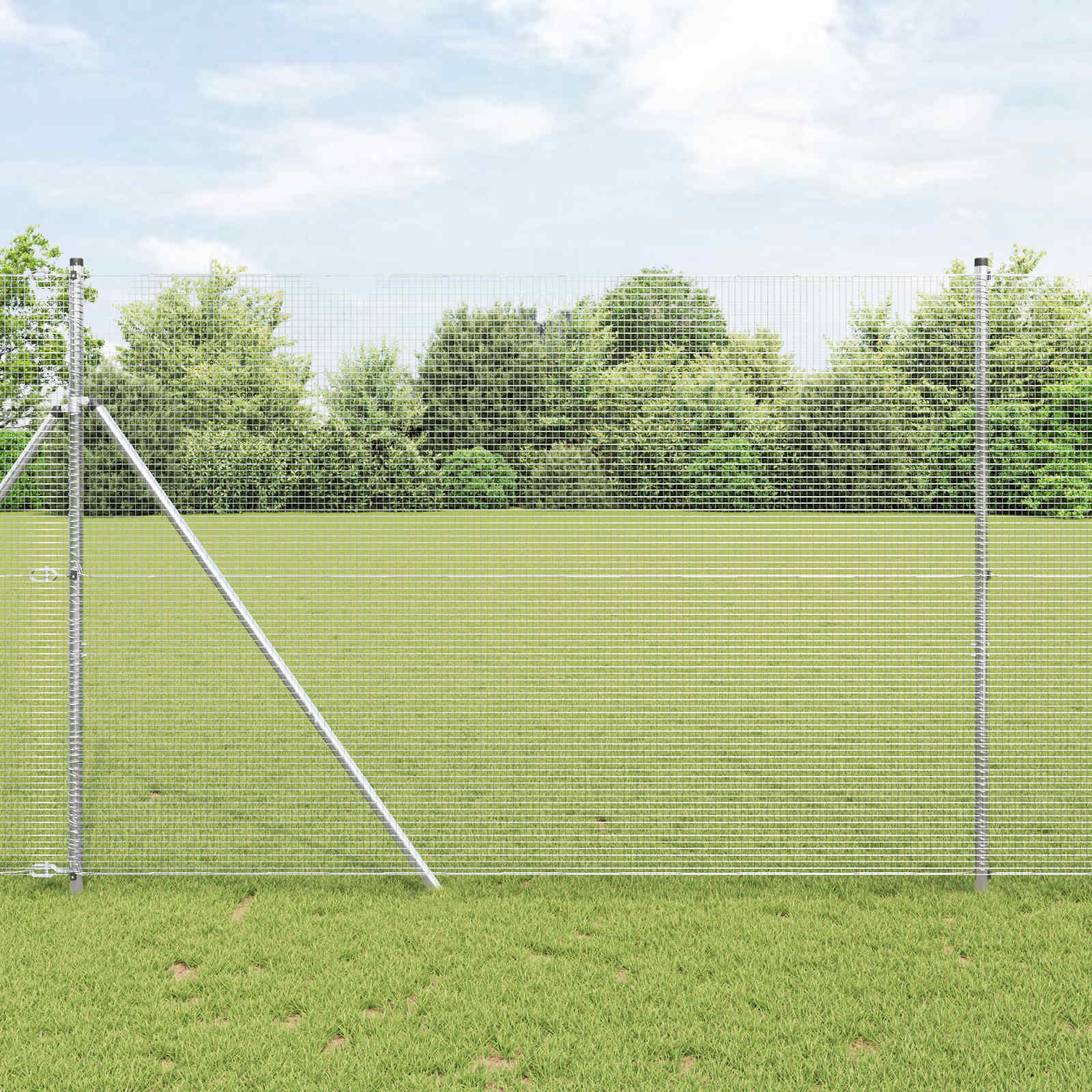 Welded wire fence Silver 1.5 x 25 m