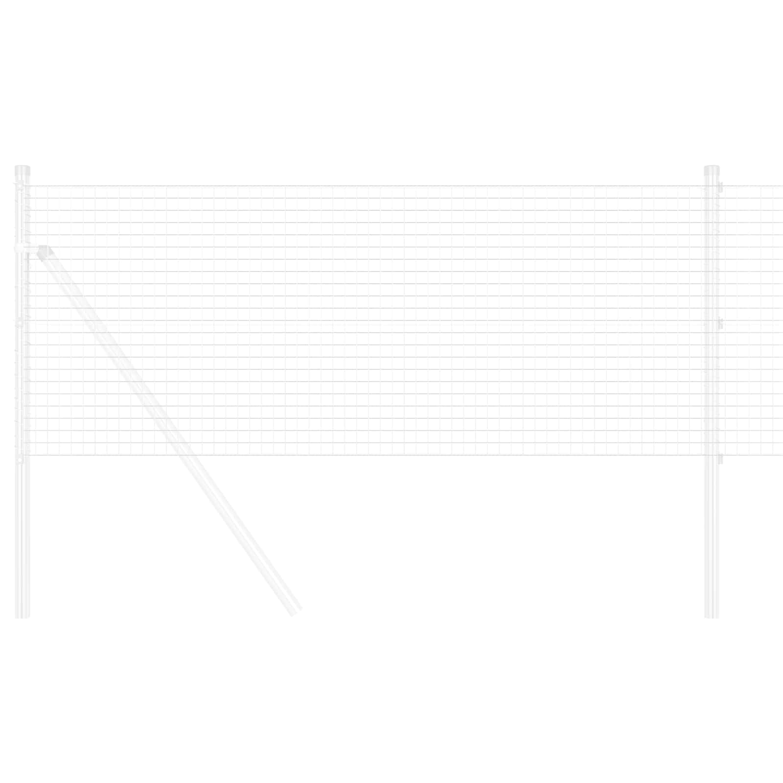 Metinātais žogs no stieples, Sudraba, 0.8 x 100 m