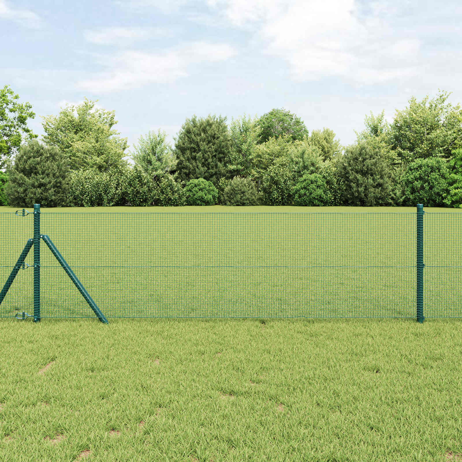 Metināts stieples žogs Zaļš 1.6 x 10 m