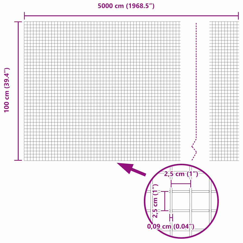 Suvirinto vielos tvoros Žalia 1 x 50 m
