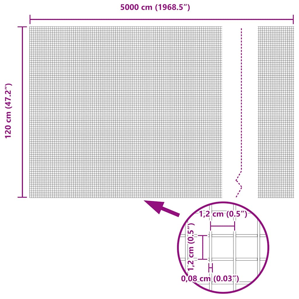 Suvirinto vielos tvoros Žalia 1.2 x 50 m