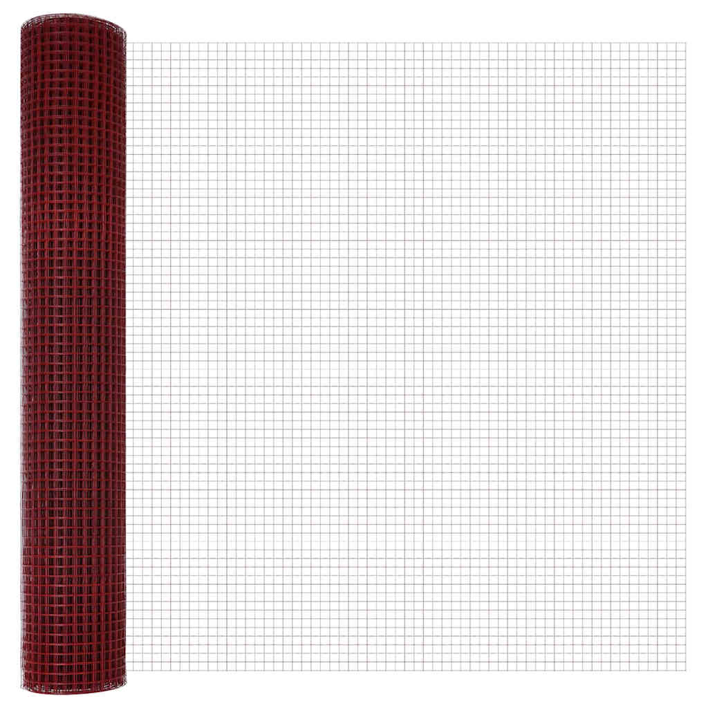 Suvirinto vielos tvoros Raudona 1.5 x 10 m