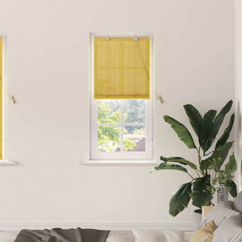 Roletas Geltona 60 x 160 cm Bambukas