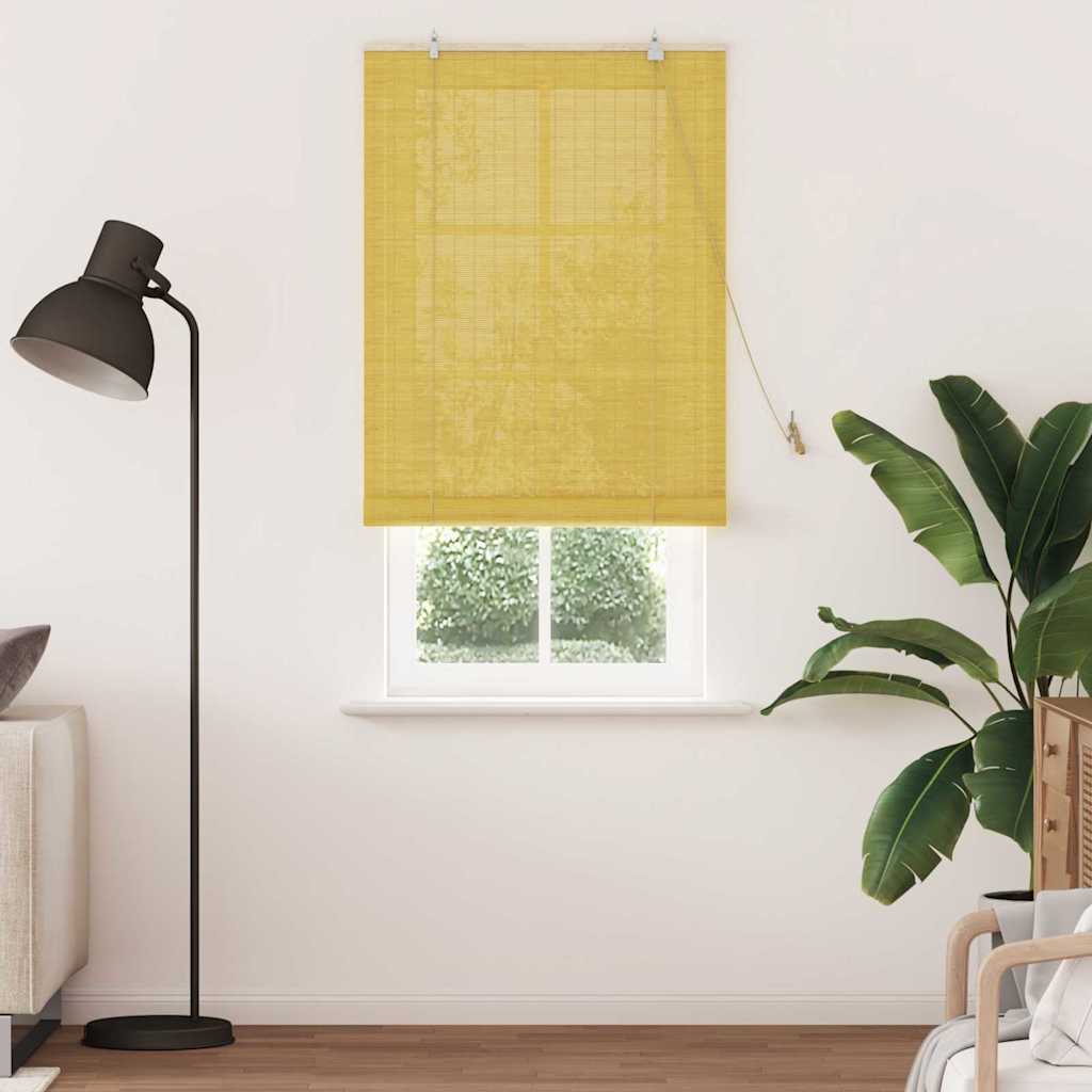 Roletas Geltona 80 x 220 cm Bambukas