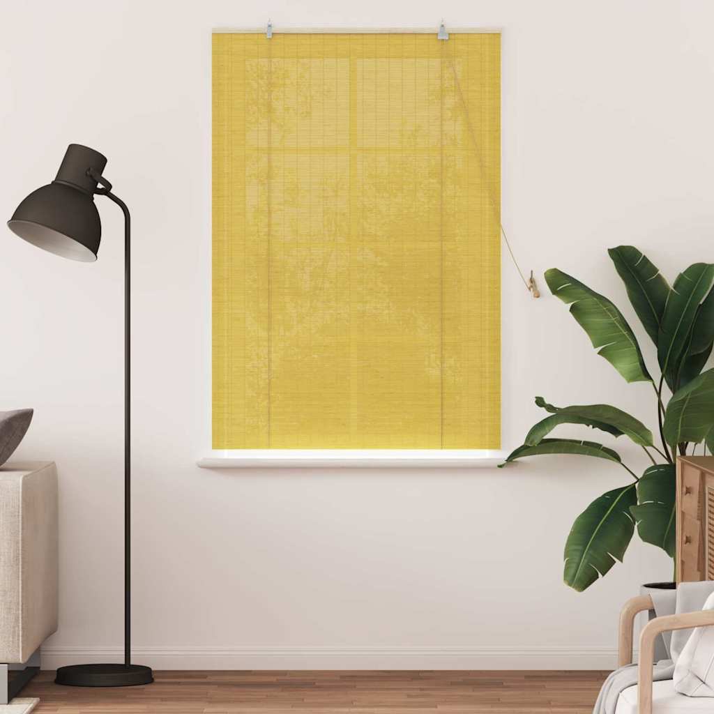 Roletas su užuolaidomis Geltona 110 x 160 cm bambukas
