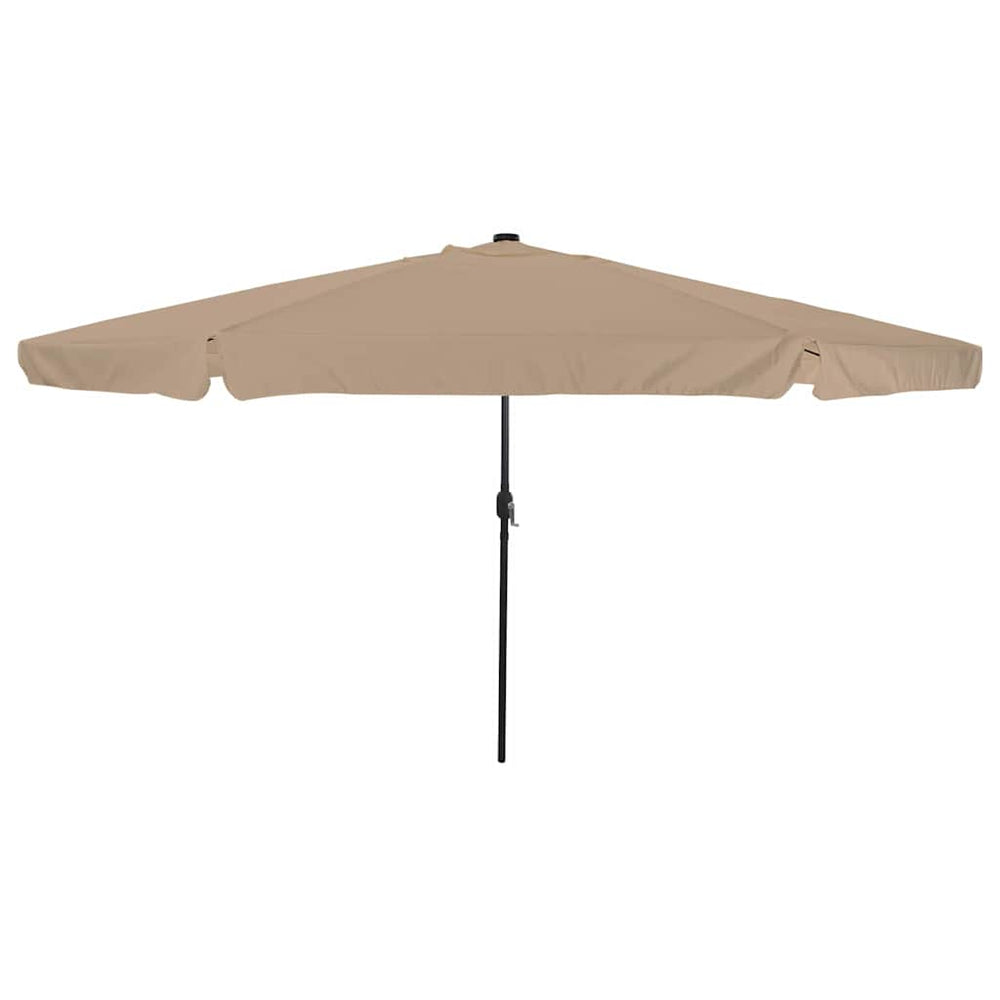 Garden Parasol with LED Lights ø395x245 cm Taupe