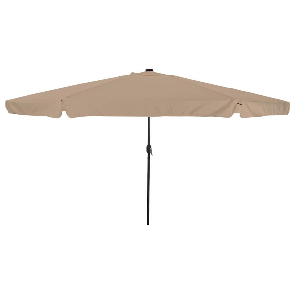 Garden Parasol with LED Lights ø395x245 cm Taupe