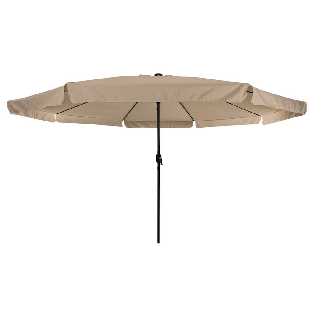 Garden Parasol with LED Lights ø395x245 cm Taupe