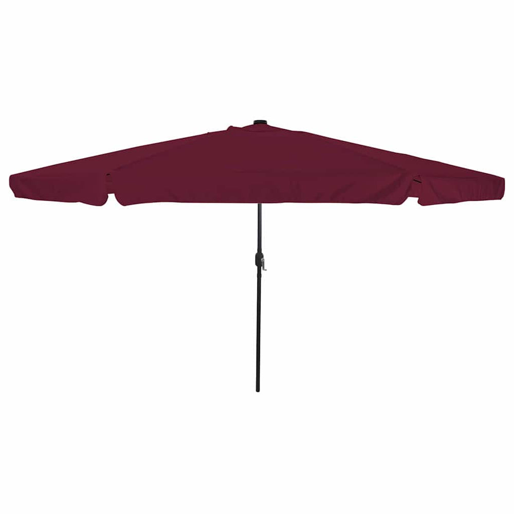 Garden Parasol with LED Lights ø395x245 cm Burgundy Red