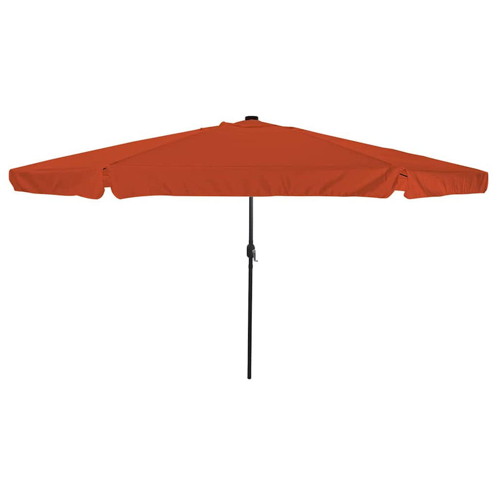 Garden Umbrella with LED Lights ø395x245 cm Terracotta