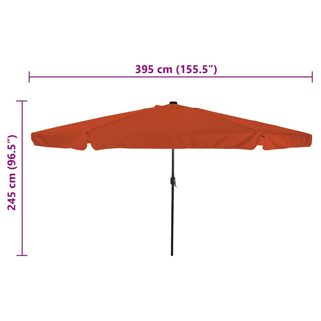 Sodo skėtis LED FAIRFAX, 395x395x245cm