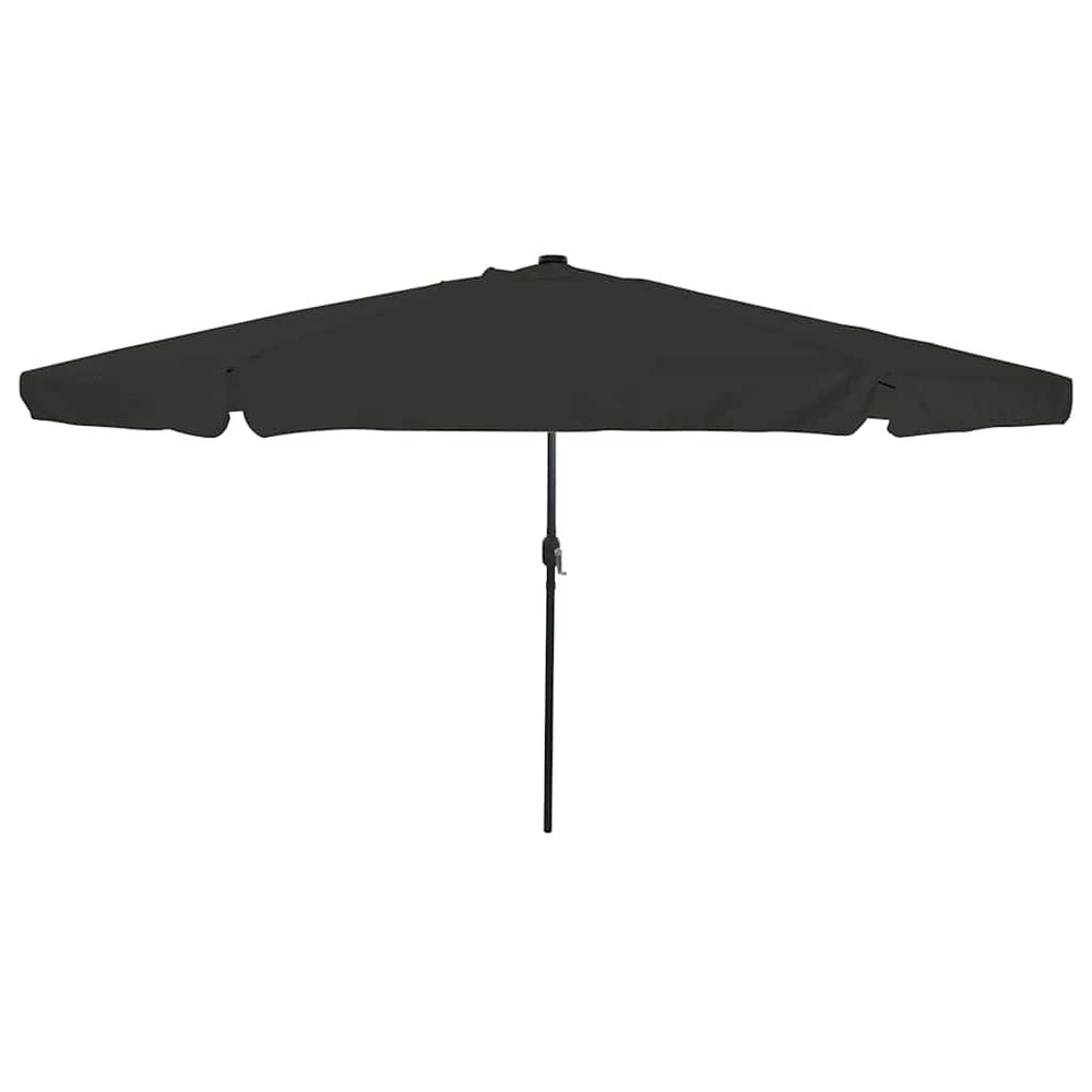 Garden parasol with LED lights ø395x245 cm black