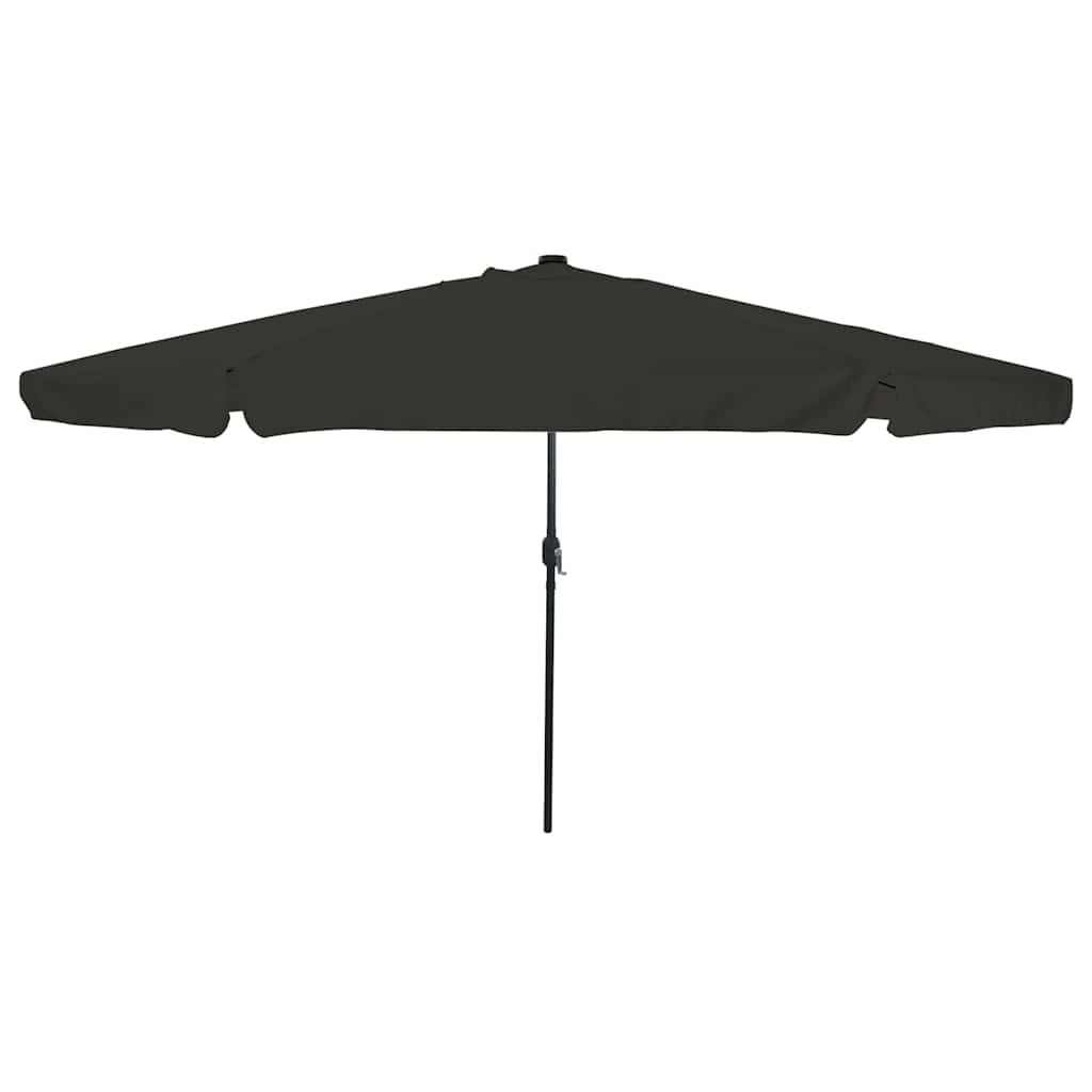 Garden parasol with LED lights ø395x245 cm black