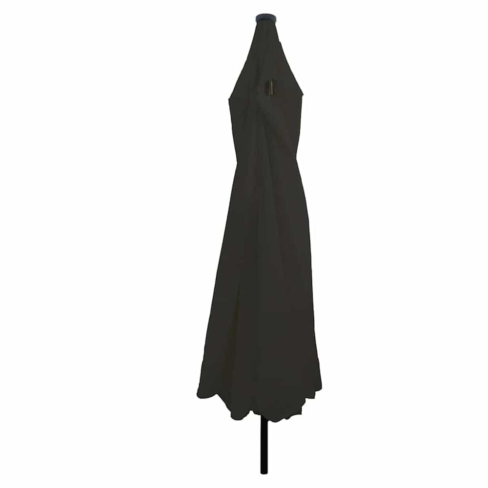 Garden parasol with LED lights ø395x245 cm black