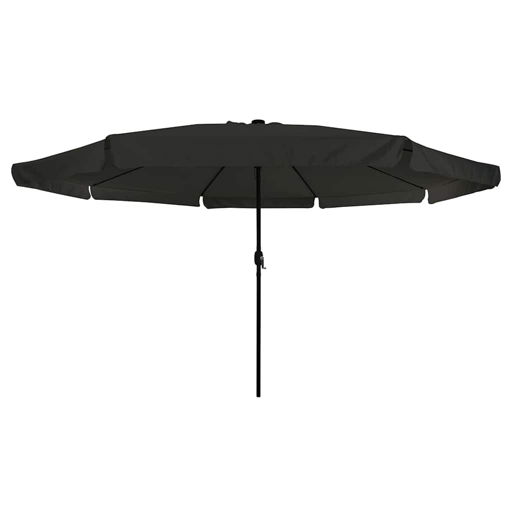 Garden parasol with LED lights ø395x245 cm black