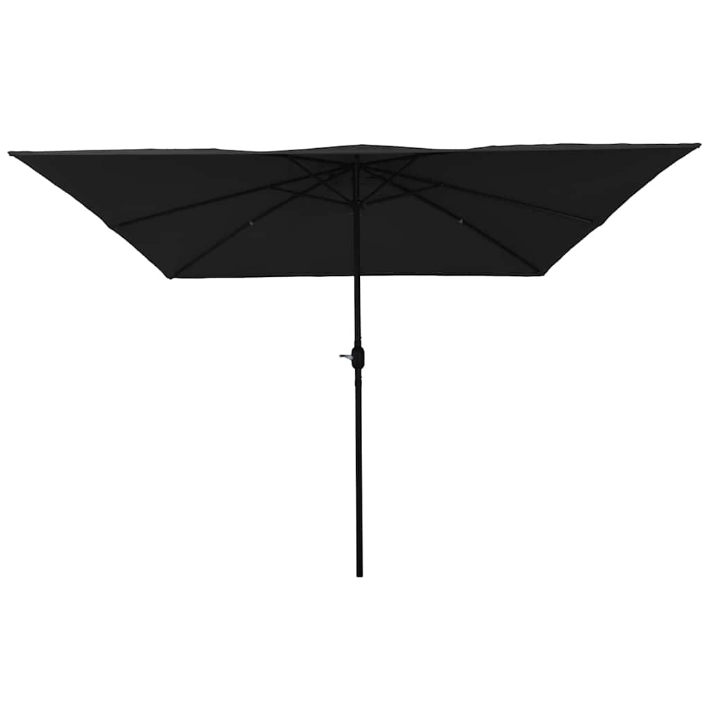 Sodo skėtis Juoda 295 x 295 x 245 cm Poliesteris ir plienas