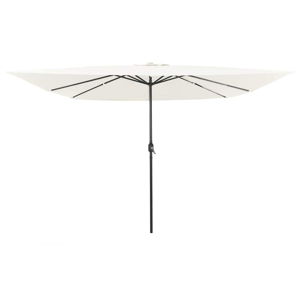 Sodo skėtis LED FINLAY, smėlinė balta, 295x295x245cm
