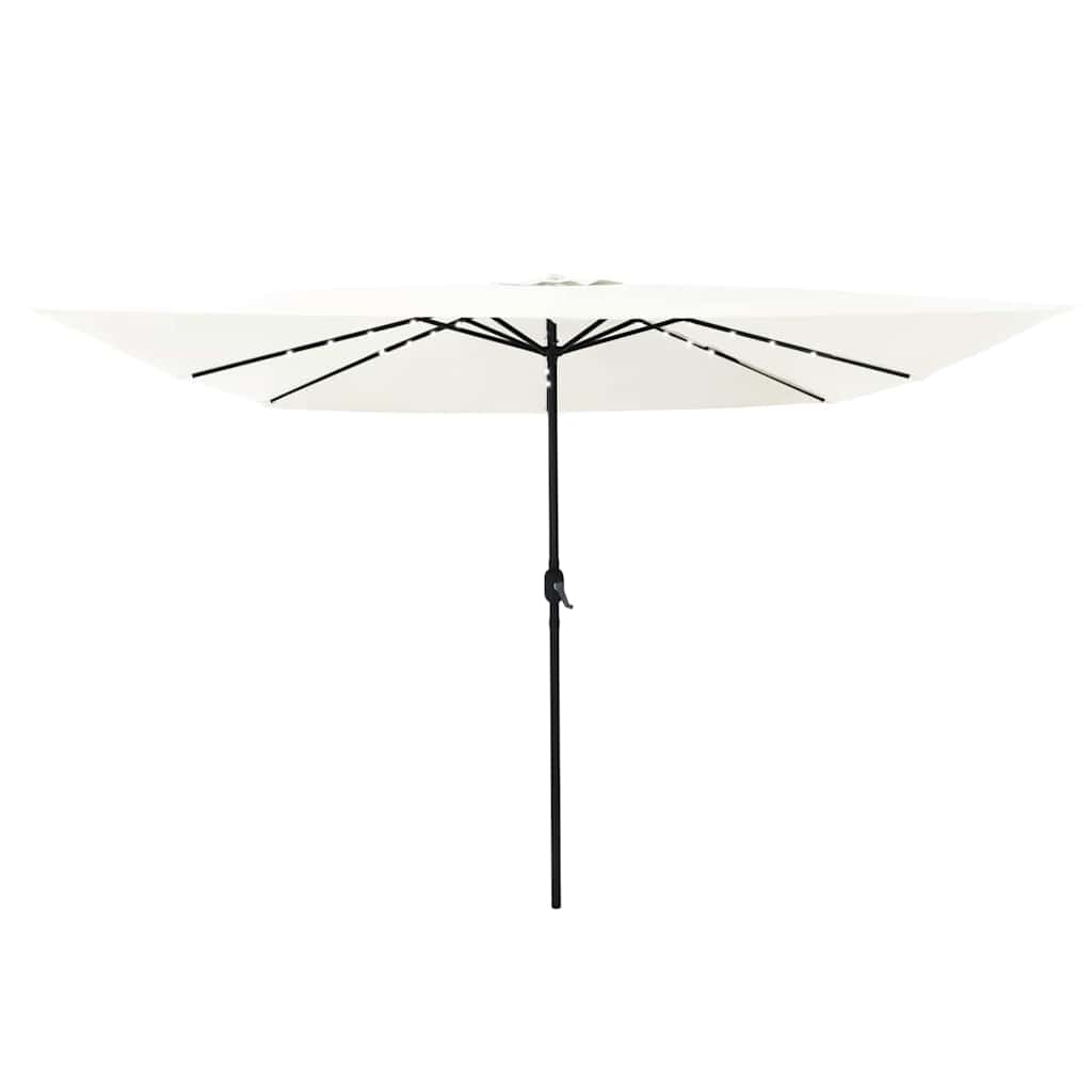 Sodo skėtis LED FINLAY, smėlinė balta, 295x295x245cm